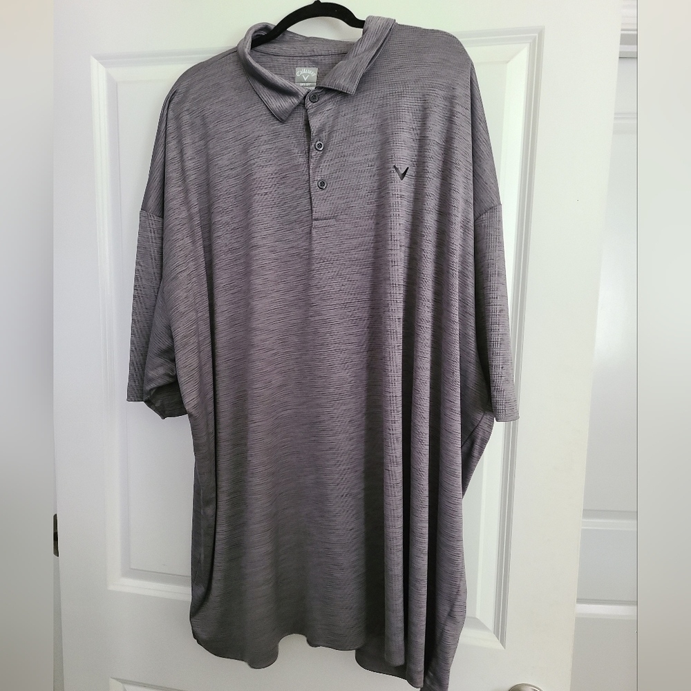 Callaway Medium Grey Heather Opti Dri Polo, 5XLT